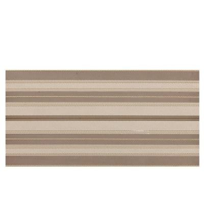 Identity Cream/Brown Fabric 12 in. x 24 in. Porcelain Decorative Accent Floor and Wall Tile-DISCONTINUED
