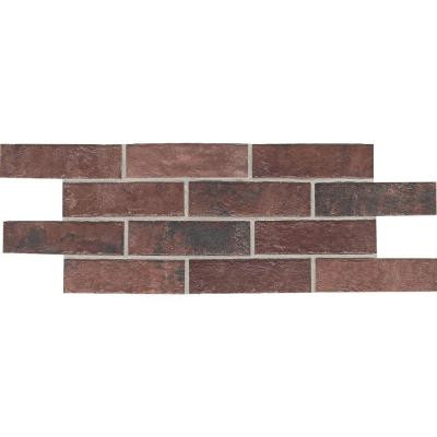 Union Square Courtyard Red 4 in. x 8 in. Ceramic Paver Floor and Wall Tile (8 sq. ft. / case)