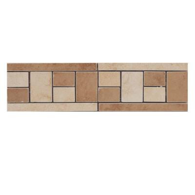 4 in. x 13 in. Coliseum #10 Glazed Porcelain Floor Listello -Each-DISCONTINUED