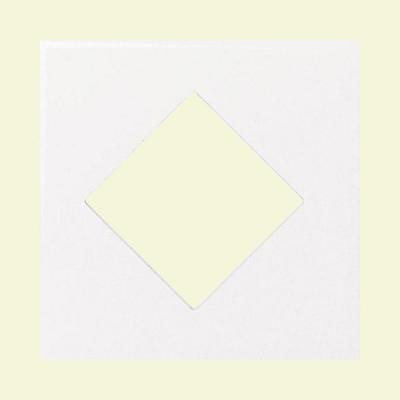 Fashion Accents Arctic White 4-1/4 in. x 4-1/4 in. Ceramic Diamond-Insert Accent Wall Tile