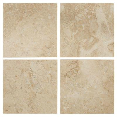 Cappuccino 6 in. x 6 in. Marble Floor/Wall Tile (1 pk /4 pcs-1 sq. ft.)