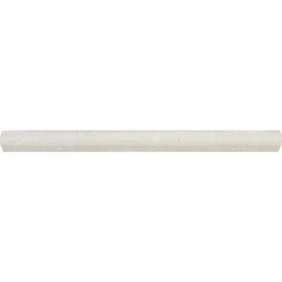 Crema Marfil 3/4 in. x 12 in. Pencil Molding Polished Marble Wall Tile (10 ln. ft. / case)