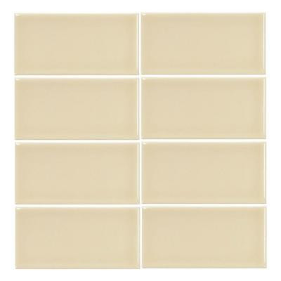 Summer Wheat Gloss 3 in. x 6 in. Ceramic Wall Tile (1pk /8 pcs-1 sq. ft.)