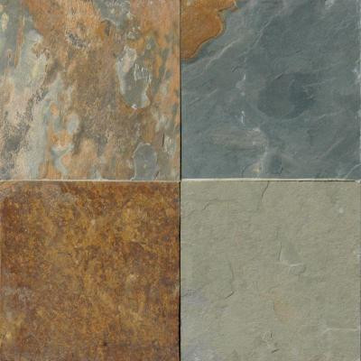 Three Rivers Gold 12 in. x 12 in. Gauged Slate Floor and Wall Tile (10 sq. ft. / case)