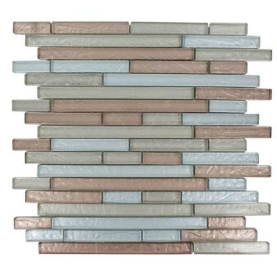 Glass 12 in. x 12 in. Glass Mosaic Floor and Wall Tile-DISCONTINUED