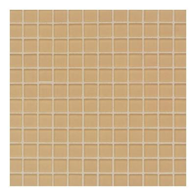 Maracas Golden Rod 12 in. x 12 in. 8mm Frosted Glass Mesh Mount Mosaic Wall Tile-DISCONTINUED
