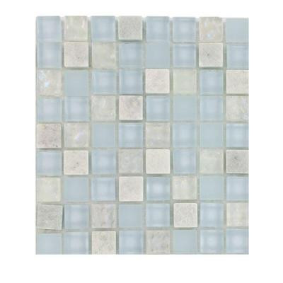 Mist Trail Blend Marble and Glass Tile Sample