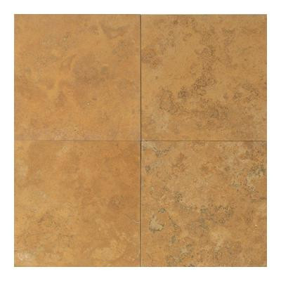 Travertine Sienna Gold 18 in. x 18 in. Natural Stone Floor and Wall Tile (9 sq. ft. / case)-DISCONTINUED