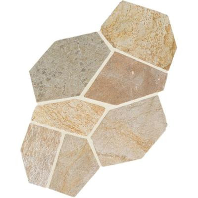 Natural Stone Collection Golden Sun 12 in. x 24 in. Slate Flagstone Floor and Wall Tile (13.5 sq. ft. / case)
