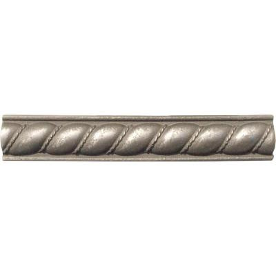 Pewter Listello Rope 1 in. x 6 in. Metal Molding Wall Tile