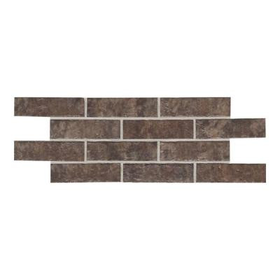 Union Square Cobble Brown 2 in. x 8 in. Ceramic Paver Floor and Wall Tile (6.25 sq. ft. / case)