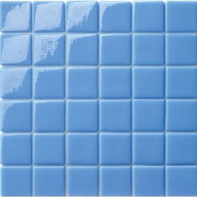 12.5 in. x 12.5 in. Capri Azzurro Glossy Glass Tile-DISCONTINUED