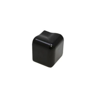 Semi-Gloss 2 in. x 2 in. Black Ceramic Counter Outside Corner Wall Tile-DISCONTINUED