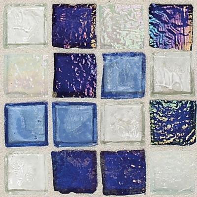 Egyptian Glass Sapphire Collag 12 in. x 12 in. x 6 mm Glass Face-Mounted Mosaic Wall Tile