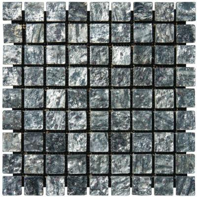 Ostrich Grey 12 in. x 12 in. x 10 mm Tumbled Quartzite Mesh-Mounted Mosaic Tile (10 sq. ft. / case)