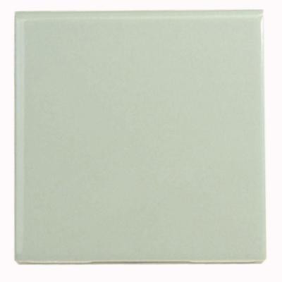 Bright Spring Green 4-1/4 in. x 4-1/4 in. Ceramic Surface Bullnose Wall Tile-DISCONTINUED