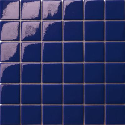 12.5 in. x 12.5 in. Capri Blu Glossy Glass Tile-DISCONTINUED