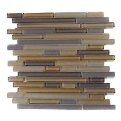 12 in. x 12 in. Glass Mosaic Floor and Wall Tile-DISCONTINUED