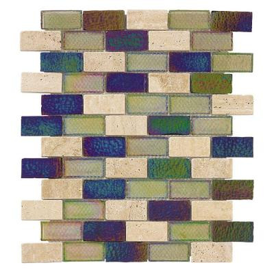 Mojave Gold Brick Glass 12 in. x 12 in. Wall Tile-DISCONTINUED