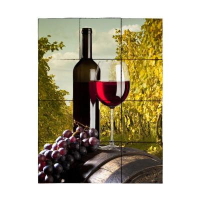Wine2 18 in. x 24 in. Tumbled Marble Tiles (3 sq. ft. /case)