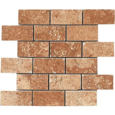 Montagna Soratta 12 in. x 12 in. Porcelain Brick-Joint Mosaic Floor and Wall Tile