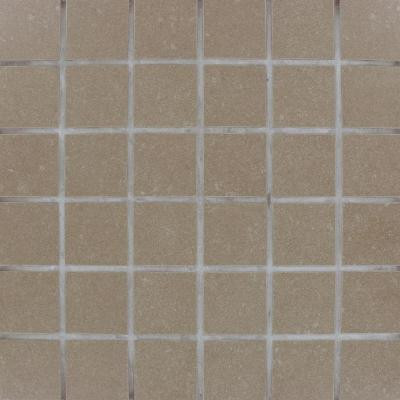 Beton Olive 12 in. x 12 in. x 10 mm Porcelain Mesh-Mounted Mosaic Tile