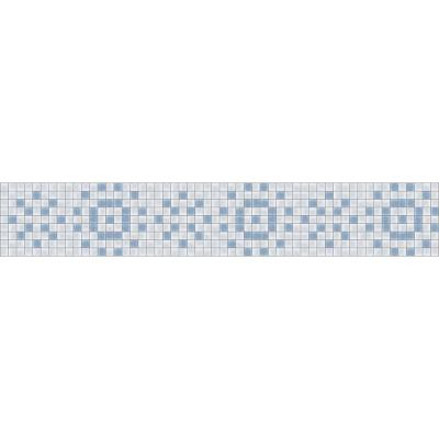 Jubilation Cool Border 117.5 in. x 4 in. Glass Wall and Light Residential Floor Mosaic Tile