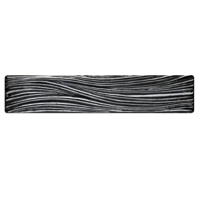 Edgewater Currents Black Sand 7-7/8 in. x 1-5/8 in. Glass Liner Wall Tile-DISCONTINUED