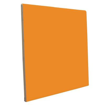 Color Collection Bright Tangerine 6 in. x 6 in. Ceramic Surface Bullnose Wall Tile-DISCONTINUED
