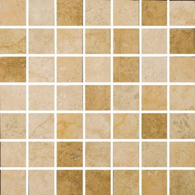 Piozzi 2 in. x 2 in. / 13 in. x 13 in. Glazed Porcelain Mosaic Blend Floor and Wall Tile-DISCONTINUED