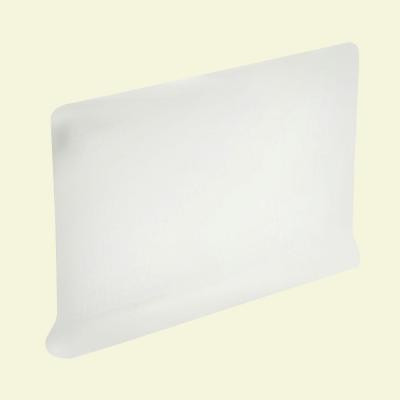 Matte Snow White 4 in. x 6 in. Ceramic Right Cove Base Corner Wall Tile-DISCONTINUED