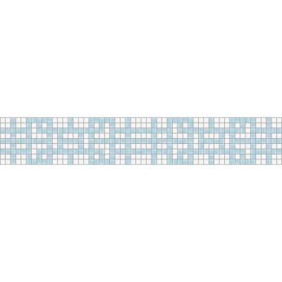 Lattice Breeze Border 117.5 in. x 4 in. Glass Wall and Light Residential Floor Mosaic Tile