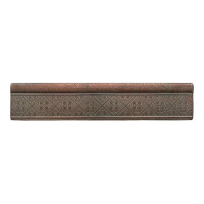 Castle Metals Aged Copper 2-1/2 in. x 12 in. Metal Clover Ogee Wall Tile