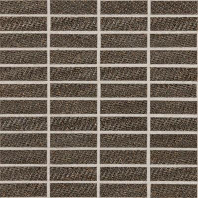 Identity Oxford Brown Fabric 12 in. x 12 in. x 9-1/2 mm Porcelain Sheet-Mounted Mosaic Tile-DISCONTINUED