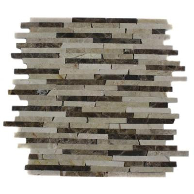 Cracked Joint Classic Brick Layout 12 in. x 12 in.x 8 mm Marble Mosaic Floor and Wall Tile