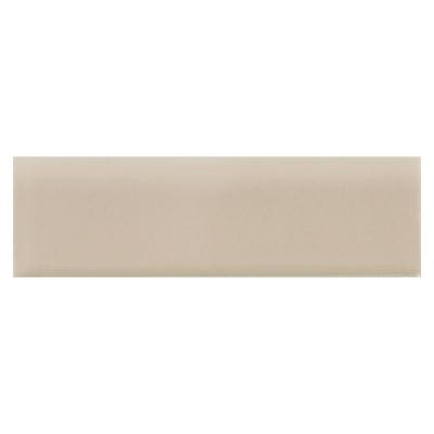 Modern Dimensions Matte Urban Putty 2-1/8 in. x 8-1/2 in. Ceramic Bullnose Wall Tile-DISCONTINUED