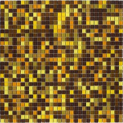 12.8 in. x 12.8 in. Venice Amber Mix Glossy Glass Tile-DISCONTINUED