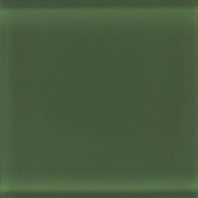 Glass Reflections 4-1/4 in. x 4-1/4 in. Leafy Green Glass Wall Tile (4 sq. ft. / case)-DISCONTINUED