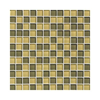 Glass Reflections Wheat 12 in. x 12 in. x 8mm Glass Mesh-Mounted Mosaic Wall Tile (10 sq. ft. / case)-DISCONTINUED