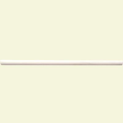 Greecian White 3/4 in. x 12 in. Polished Marble Pencil Molding Wall Tile