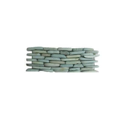 Standing Pebbles Cypress 4 in. x 12 in. x 15.87 Natural Stone Pebble Mesh-Mounted Mosaic Wall Tile (sq. ft./case)