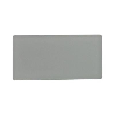 Contempo Bright White Polished Glass Tile - 3 in. x 6 in. Tile Sample-DISCONTINUED