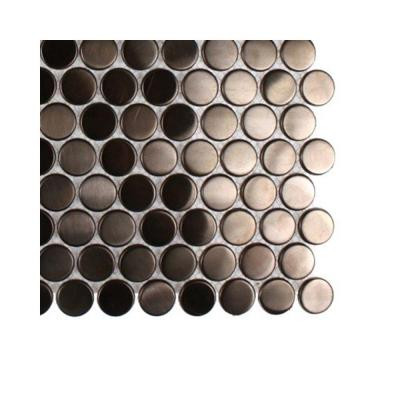 Metal Rose Penny Round Stainless Steel Tile Sample