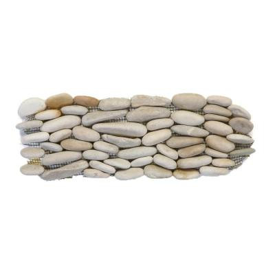 Standing Pebbles Grotto 4 in. x 12 in. x 15.875mm - 19.05mm River Rock Mesh-Mounted Mosaic Wall Tile (5 sq. ft./case)