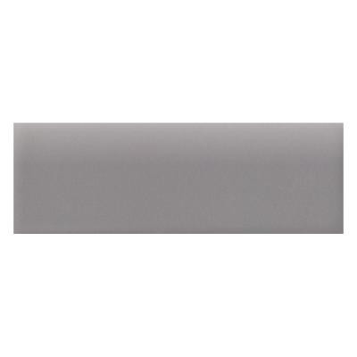 Semi-Gloss Suede Gray 2 in. x 6 in. Ceramic Bullnose Wall Tile