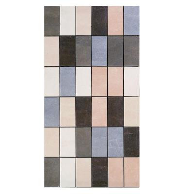 Avila 12 in. x 24 in. Multicolor Porcelain Mosaic Tile-DISCONTINUED