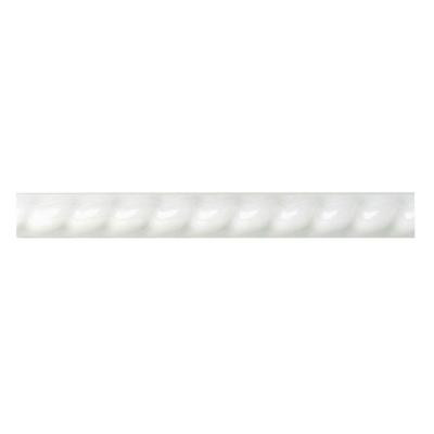 Liners Ice Gray 1 in. x 6 in. Ceramic Rope Trim Wall Tile
