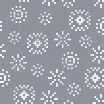 Jubilation Winter Motif 24 in. x 24 in. Glass Wall and Light Residential Floor Mosaic Tile