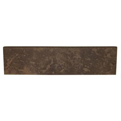 Continental Slate Moroccan Brown 3 in. x 12 in. Porcelain Bullnose Floor and Wall Tile