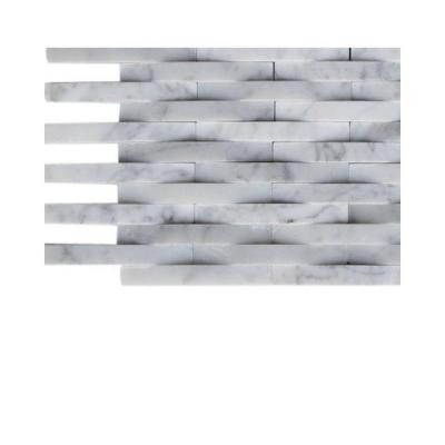 3D Reflex White Carrera Stone Tile Sample